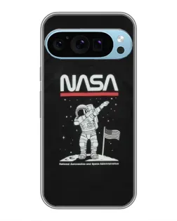 Чохол для Google Pixel 9 Pro з картинкою «NASA — крокуємо по Місяцю»