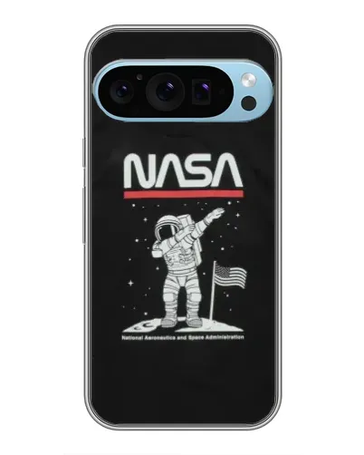 Чохол для Google Pixel 9 Pro з картинкою «NASA — крокуємо по Місяцю»