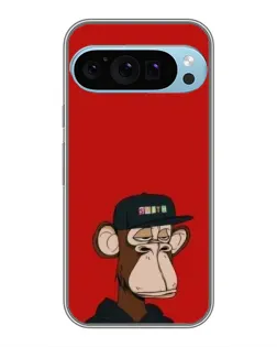 Чохол для Google Pixel 9 Pro з картинкою «Bored Ape — червоний фон»
