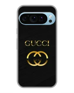 Чохол для Google Pixel 9 Pro з картинкою «Золотий логотип Gucci»