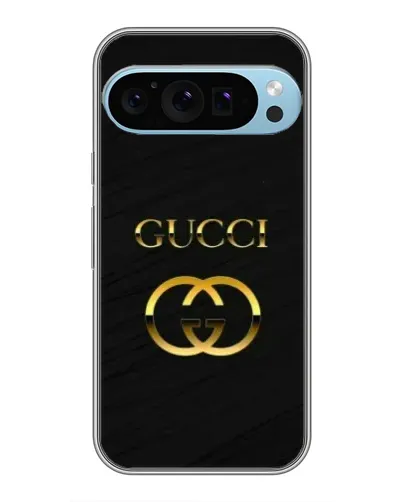 Чохол для Google Pixel 9 Pro з картинкою «Золотий логотип Gucci»