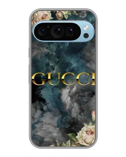 Чехол для Google Pixel 9 Pro с картинкой «Абстрактные цветы Gucci»