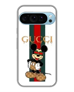 Чохол для Google Pixel 9 Pro з картинкою «Міккі Маус Gucci — смуги»