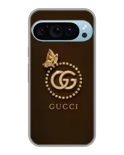 Чохол для Google Pixel 9 Pro з картинкою «Gucci — золотий метелик»