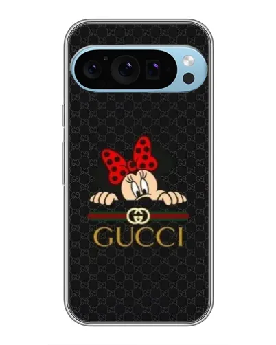 Чохол для Google Pixel 9 Pro з картинкою «Мінні Маус Gucci — чорний»