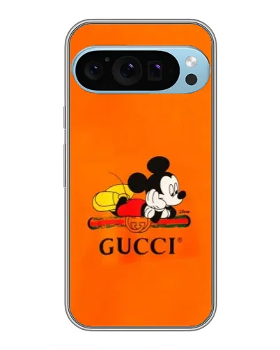 Чохол для Google Pixel 9 Pro з картинкою «Міккі Маус Gucci — помаранч»