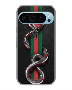 Чохол для Google Pixel 9 Pro з картинкою «Gucci — змія на смузі»