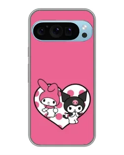 Чохол для Google Pixel 9 Pro з картинкою «Kuromi та My Melody»