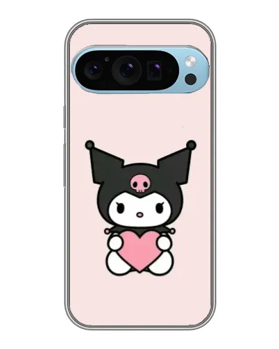 Чохол для Google Pixel 9 Pro з картинкою «Kuromi та серце»