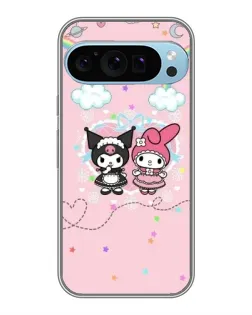 Чохол для Google Pixel 9 Pro з картинкою «My Melody та Kuromi»