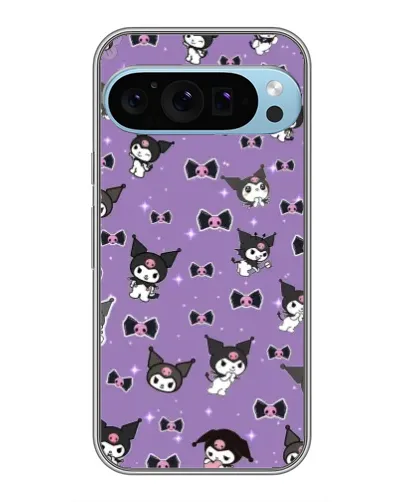 Чохол для Google Pixel 9 Pro з картинкою «Kuromi — патерн»