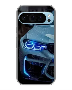 Чохол для Google Pixel 9 Pro з картинкою «Погляд BMW з синіми фарами»