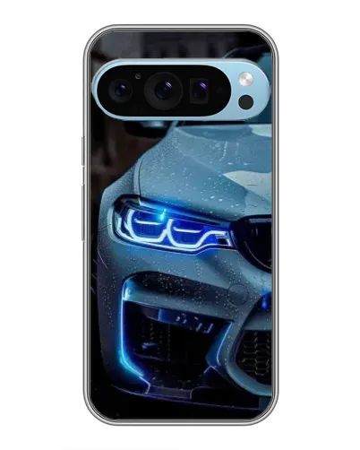 Чохол для Google Pixel 9 Pro з картинкою «Погляд BMW з синіми фарами»