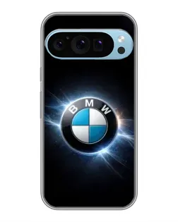 Чохол для Google Pixel 9 Pro з картинкою «BMW — неонове сяйво»