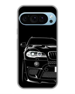 Чохол для Google Pixel 9 Pro з картинкою «Темний силует BMW»