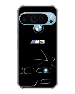 Чохол для Google Pixel 9 Pro з картинкою «Мінімалістичний принт BMW M3»