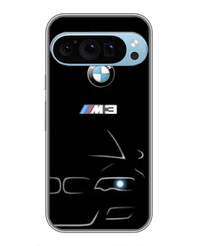 Чохол для Google Pixel 9 Pro з картинкою «Мінімалістичний принт BMW M3»