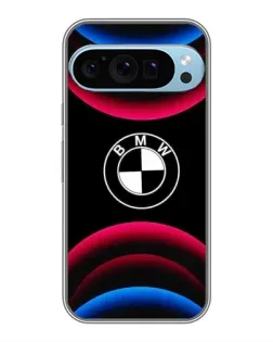 Чохол для Google Pixel 9 Pro з картинкою «Логотип BMW та неонові дуги»