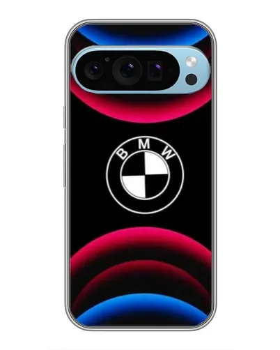 Чохол для Google Pixel 9 Pro з картинкою «Логотип BMW та неонові дуги»