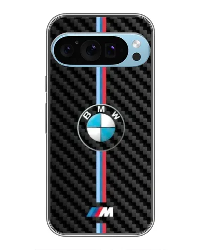 Чохол для Google Pixel 9 Pro з картинкою «Емблема BMW та карбон»