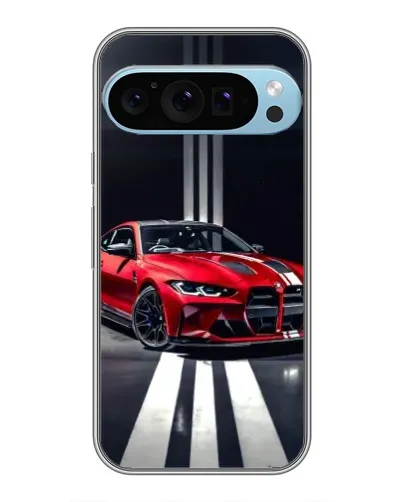 Чохол для Google Pixel 9 Pro з картинкою «Червона BMW на дорозі»