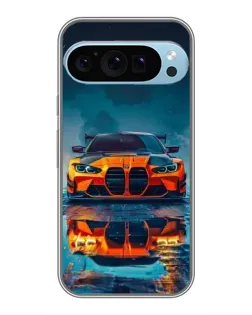 Чехол для Google Pixel 9 Pro с картинкой «BMW — золотая эмблема»