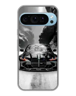Чехол для Google Pixel 9 Pro с картинкой «BMW — акварельный дрифт»