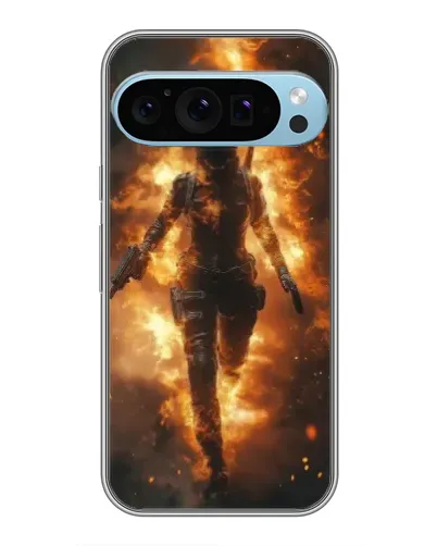Чехол для Google Pixel 9 Pro с картинкой «BMW — скорость в дожде»