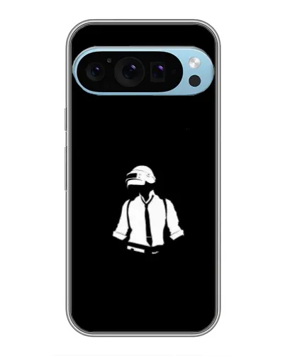 Чехол для Google Pixel 9 Pro с картинкой «PUBG — белый шлем»