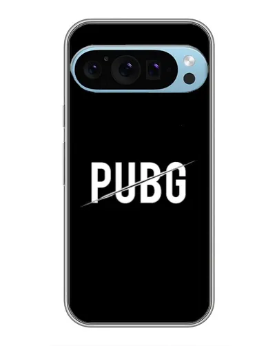 Чехол для Google Pixel 9 Pro с картинкой «PUBG — белый логотип»