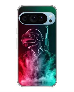 Чехол для Google Pixel 9 Pro с картинкой «PUBG — огненный воин»