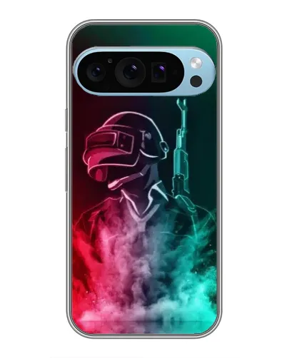 Чехол для Google Pixel 9 Pro с картинкой «PUBG — огненный воин»
