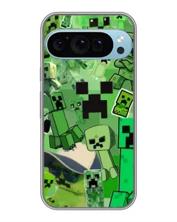 Чохол для Google Pixel 9 Pro з картинкою «Кріпери Minecraft»