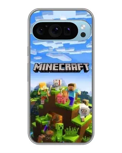 Чохол для Google Pixel 9 Pro з картинкою «Minecraft класичний світ»