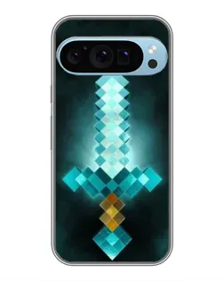 Чохол для Google Pixel 9 Pro з картинкою «Алмазний меч неон»