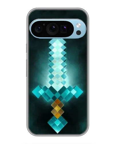 Чохол для Google Pixel 9 Pro з картинкою «Алмазний меч неон»