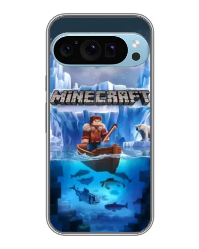 Чохол для Google Pixel 9 Pro з картинкою «Minecraft льодянийсвіт»