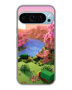Чохол для Google Pixel 9 Pro з картинкою «Рожеве дерево Minecraft»