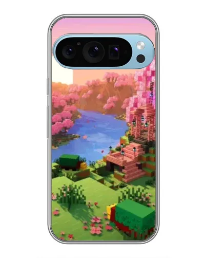 Чохол для Google Pixel 9 Pro з картинкою «Рожеве дерево Minecraft»