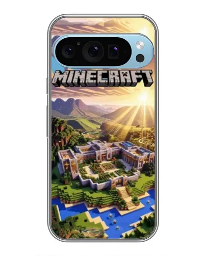 Чохол для Google Pixel 9 Pro з картинкою «Minecraft панорама»