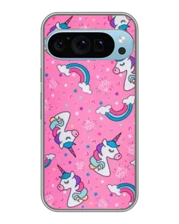Чохол для Google Pixel 9 Pro з картинкою «Unicorn паттерн рожевий»