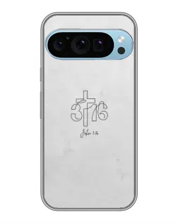Чохол для Google Pixel 9 Pro з картинкою «Івана 3:16 Хрест»