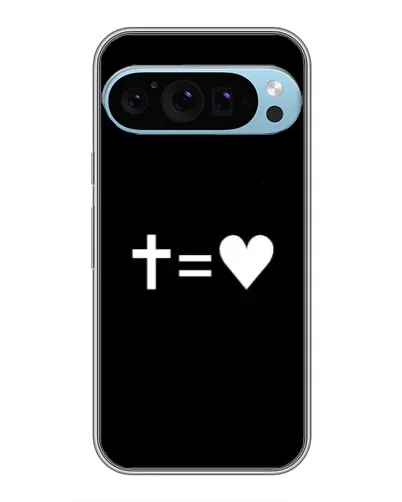 Чехол для Google Pixel 9 Pro с картинкой «Крест и Сердце»