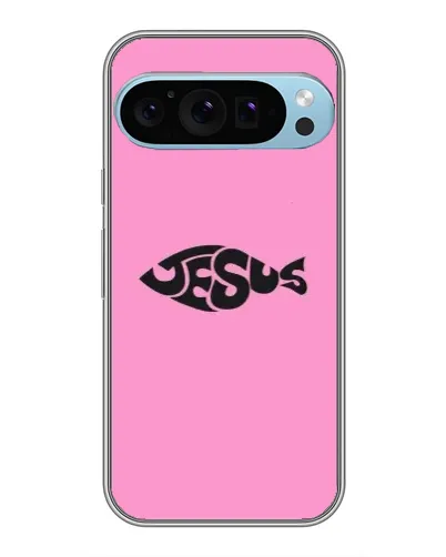 Чехол для Google Pixel 9 Pro с картинкой «Розовый символ  Jesus»