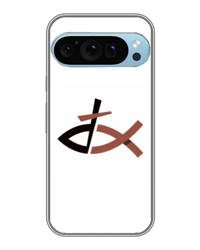 Чехол для Google Pixel 9 Pro с картинкой «Рыба и крест»