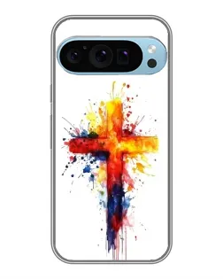 Чехол для Google Pixel 9 Pro с картинкой «Акварельный крест»