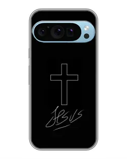 Чехол для Google Pixel 9 Pro с картинкой «Графический крест Jesus»