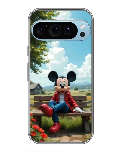 Чохол для Google Pixel 9 Pro з картинкою «Міккі на лавці»