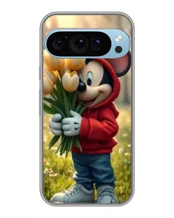 Чохол для Google Pixel 9 Pro з картинкою «Міккі з тюльпанами»