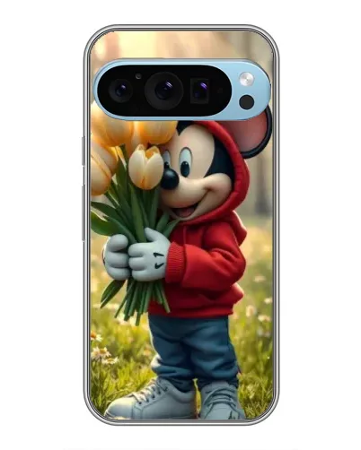 Чохол для Google Pixel 9 Pro з картинкою «Міккі з тюльпанами»